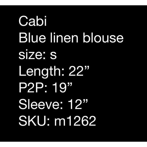 Cabi blue and white striped linen blouse- size s - Picture 8 of 8